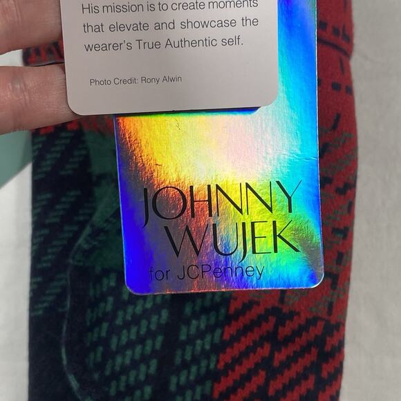 Johnny Wujek Skirt Women's Size Small Red Green Plaid Mini Stretch NEW - Picture 3 of 6